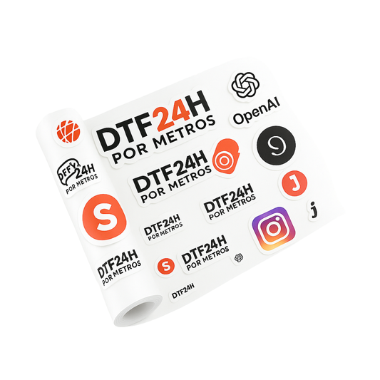 DTF UV - stickers y pegatinas por metros